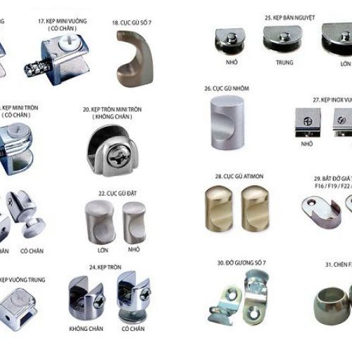 Phụ kiện tủ nhôm kính bao gồm những gì